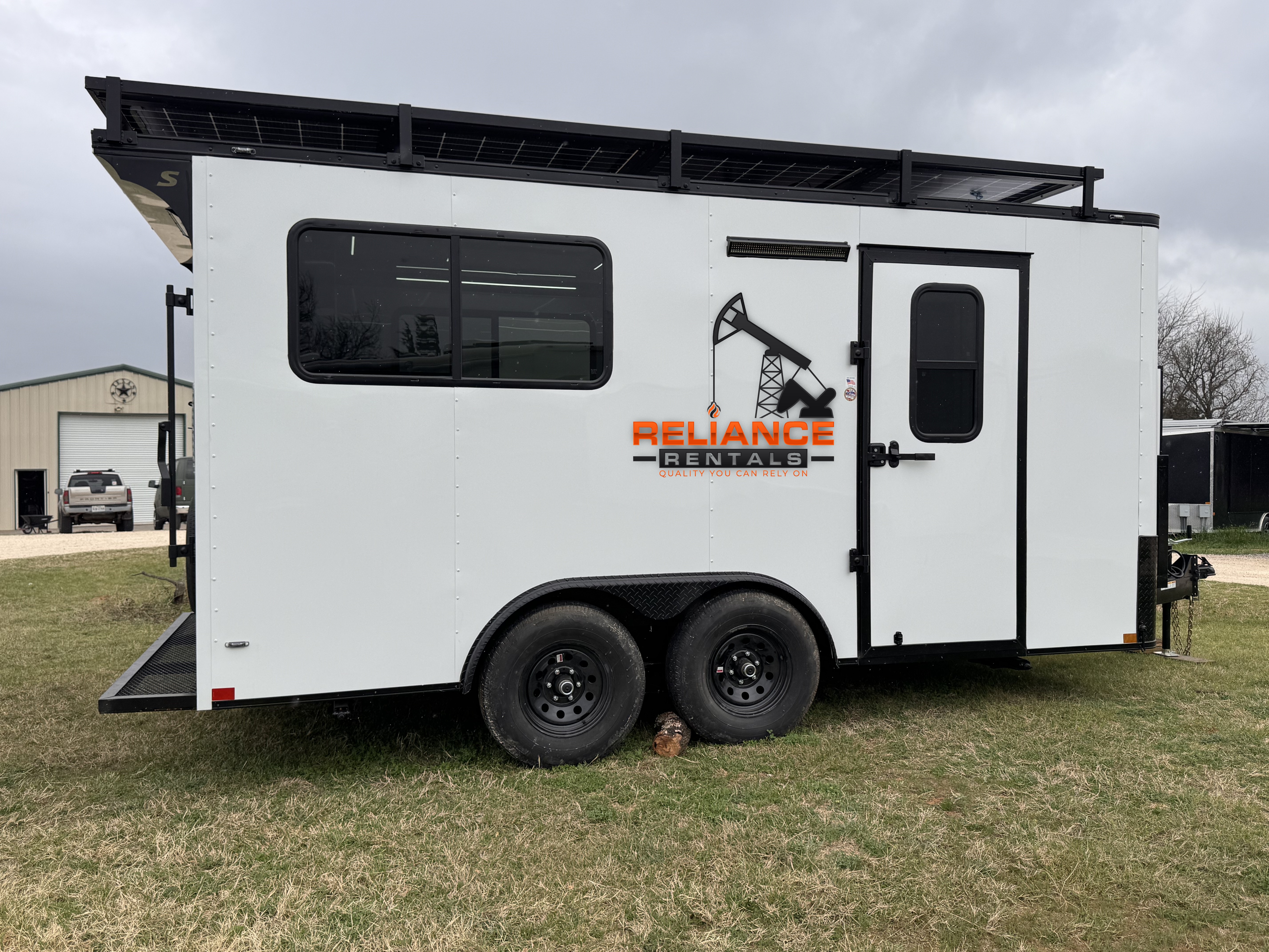 Reliance Rentals field office trailer exterior